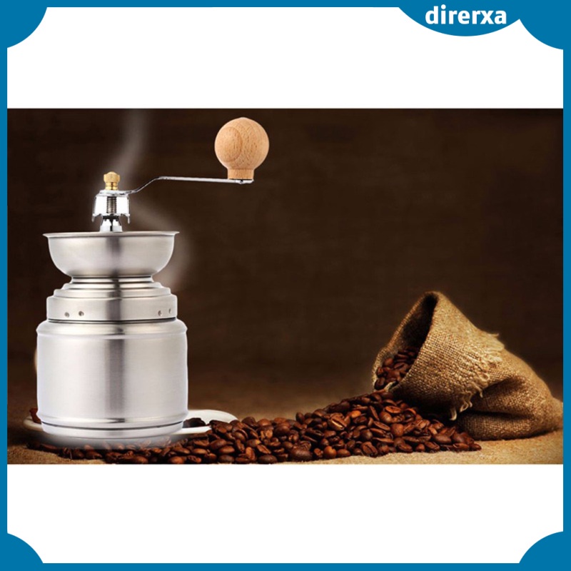 Manual Ceramic Burr Coffee Grinder Hand Mill Espresso Bean Beans Stainless