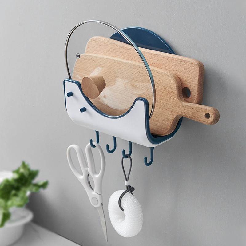 Giá Đỡ Nắp Nồi / Thớt Bằng Nhựa Eva Kèm Móc Treo Tiện Dụng Cho Nhà