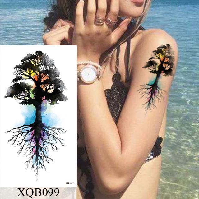 Hình xăm tatoo cây sự sống size vừa xqb099