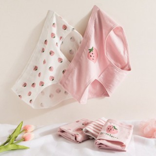 [CHE TÊN 100%] Quần Lót Nữ Cute 15 Quần Chíp Dâu Tây Chất Cotton Quảng Châu Cao Cấp Sexy Xịn Đẹp Lamodu Shop