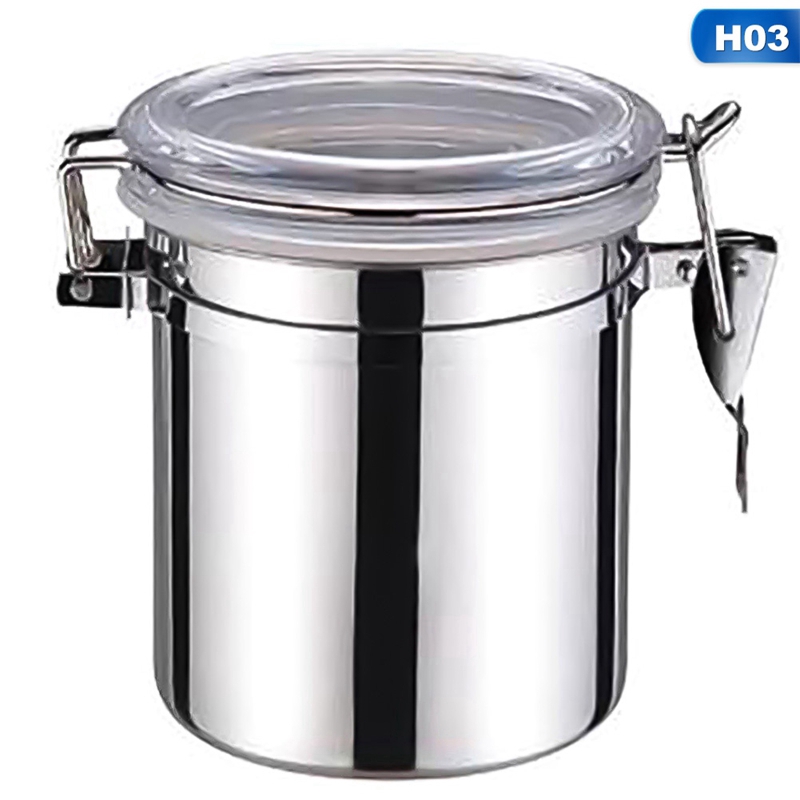 Hộp Inox Đựng Trà/Cà Phê/Đường Có Nắp Đậy Kín