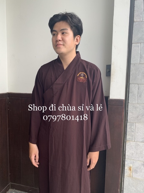 Đồ đi chùa áo choàng silk ( áo tràng )