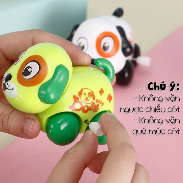 Đồ chơi trẻ em bằng nhựa vặn cót dễ thương hình động vật nhiều màu sắc