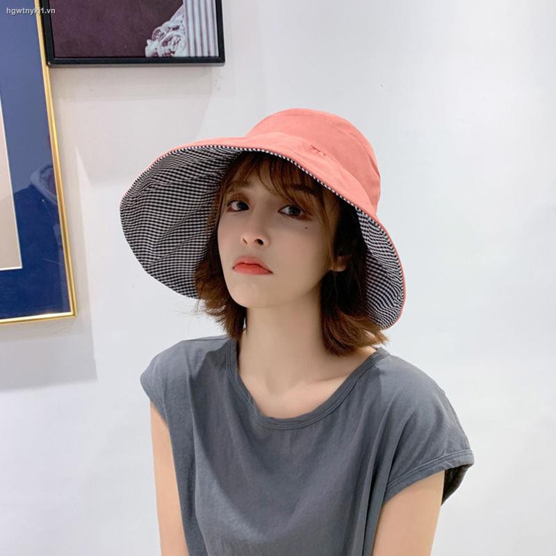 ∏hat female new Korean version wild spring and summer sky top double-sided sunshade cover face sunscreen UV sun fisherman