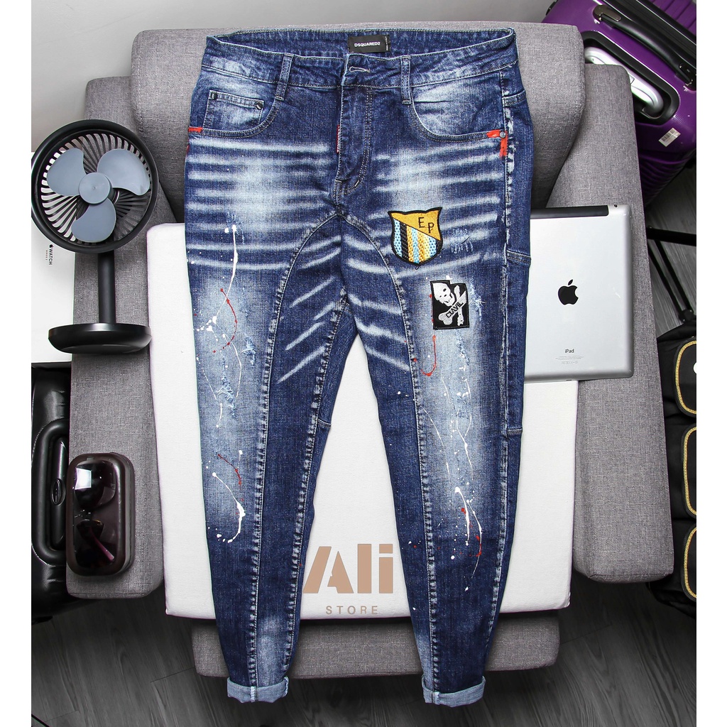 Quần jean nam bigsize dsq2 , cao cấp ,quần co giãn 4 chiều