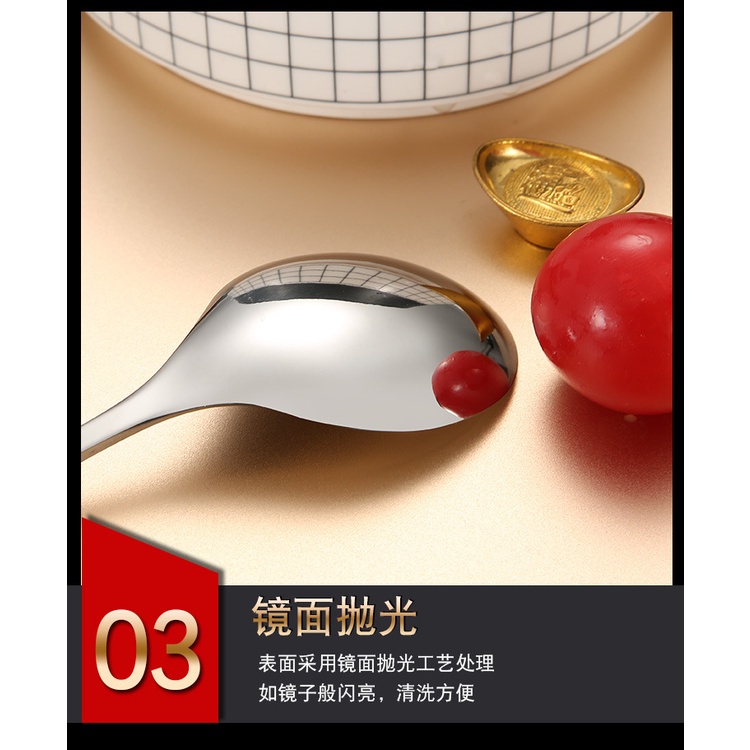 Muỗng Inox 304 Kiểu Trung Hoa Tinh Tế Tiện Dụng