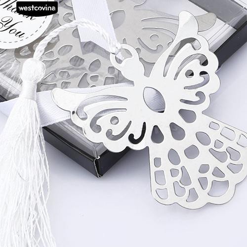 Thẻ đánh dấu sách bằng thép hình cánh thiên thần xinh xắn