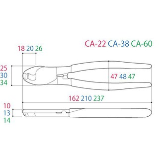Kìm cắt cáp Tsunoda CA-38 Nhật Bản
