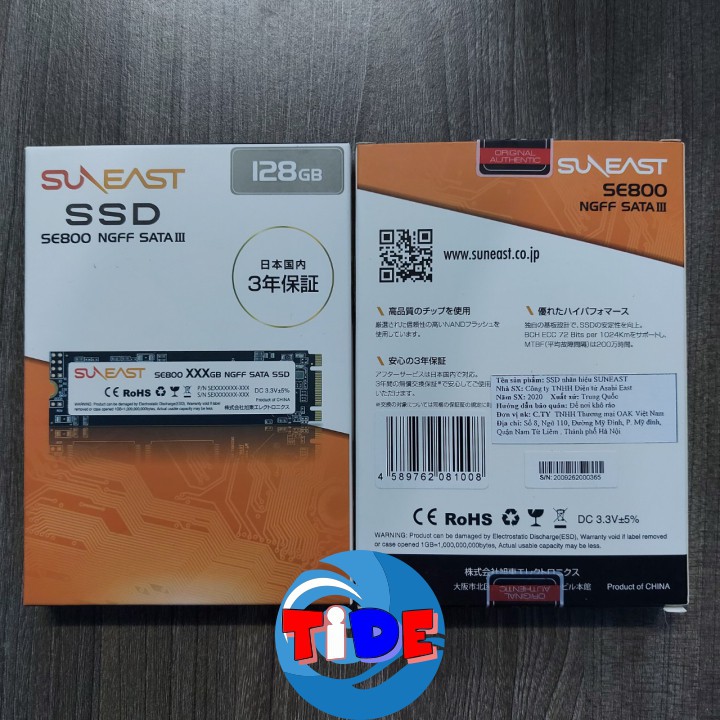 Ổ cứng SSD M2 SunEast 128GB nội địa Nhật Bản – CHÍNH HÃNG – Bảo hành 3 năm