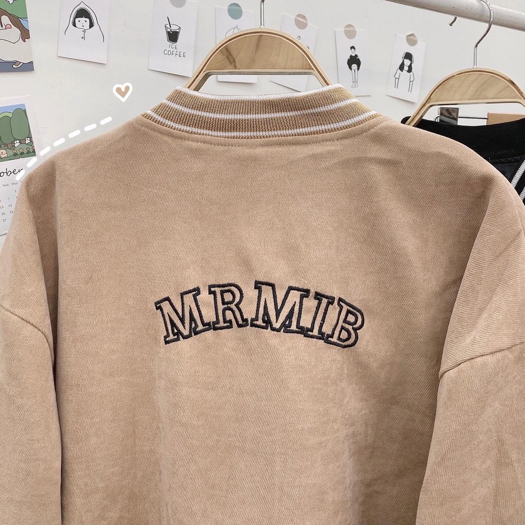 Áo Khoác Bomber Thêu M Form Unisex, Áo Khoác Nam Nữ Nỉ Ngoại Dày Dặn | BigBuy360 - bigbuy360.vn