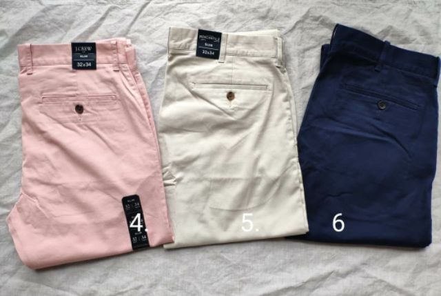 Quần Chino Khaki Nam Jcrew Slimfit Flex Pant Mercantile-Có Sẵn Giá Siêu Tốt