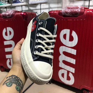 GIẦY THỂ THAO SNEAKER CV CDG ĐEN CỔ THẤP