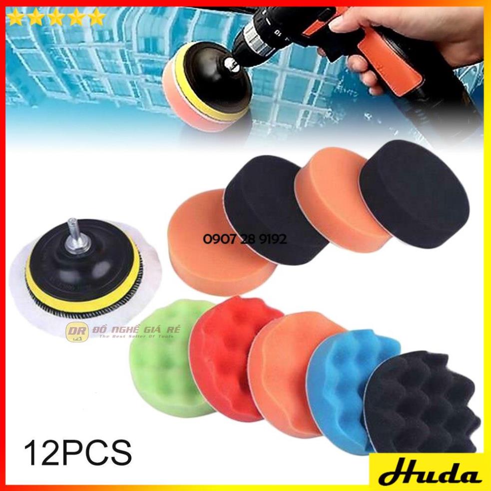 Bộ Phớt Đánh Bóng Xe ⚡️FREESHIP⚡️ Bông đánh bóng xe - Đầu Đánh Bóng Gắn Máy Khoan