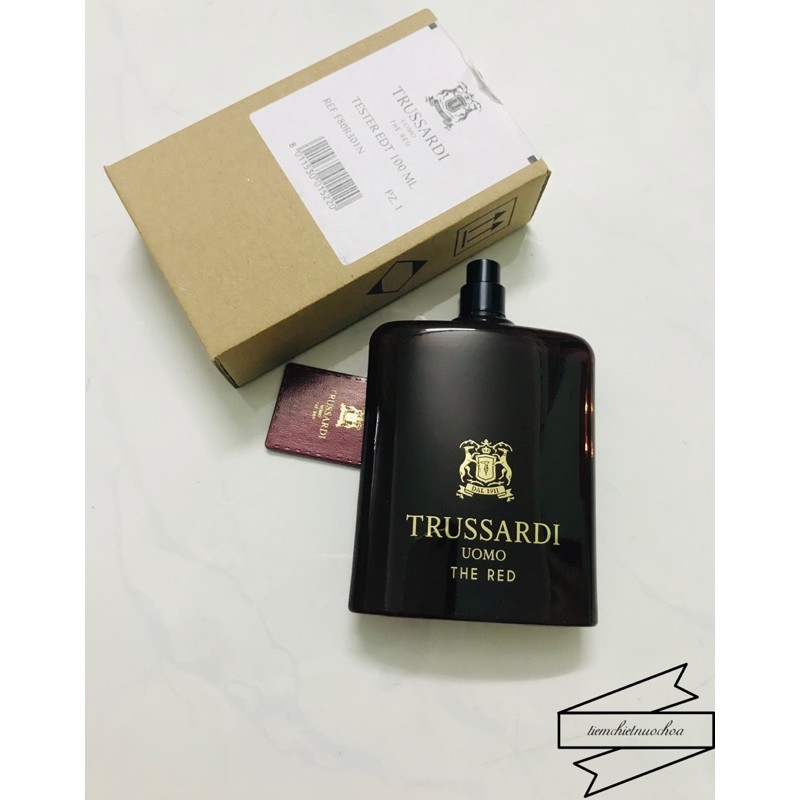 Nước Hoa Nam Tester Trussardi Uomo The Red Pour Homme EDT 100ml (không nắp)