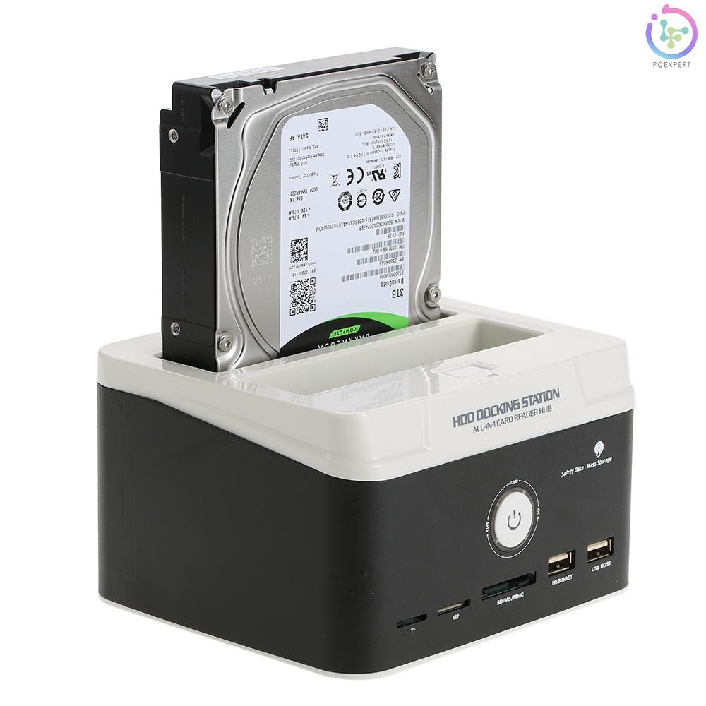 PCER♦Multifunctional 2.5"/ 3.5" USB 3.0 to SATA IDE External HDD Hard Drive Docking Station Card Rea