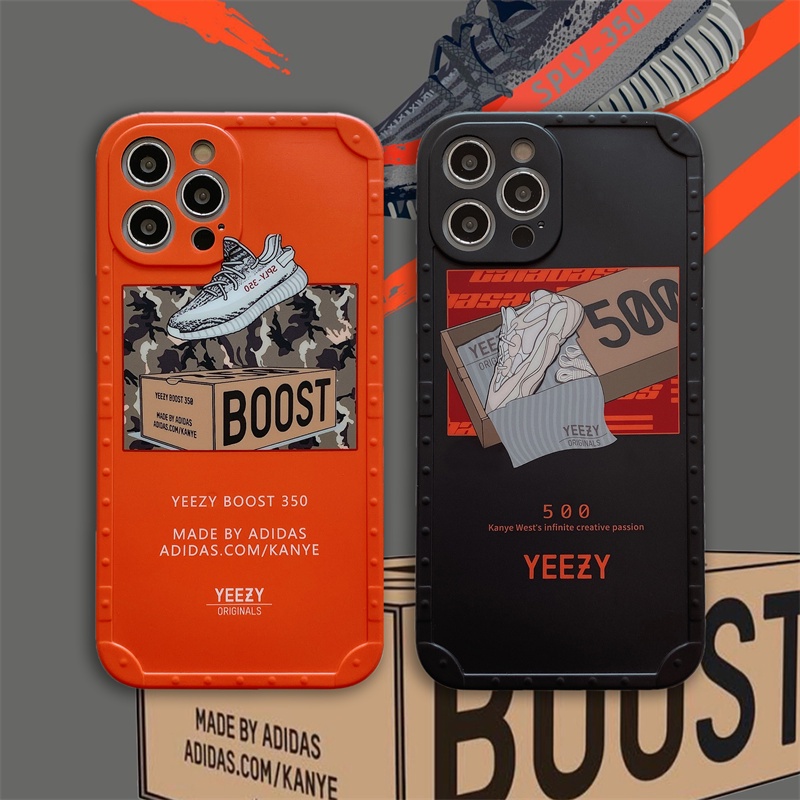 Ốp điện thoại silicon TPU viền thẳng in logo YEEZY cho iPhone 7 Plus X XR 11 Pro Max 13 Pro Max XS 8 Plus 12 Pro Max
