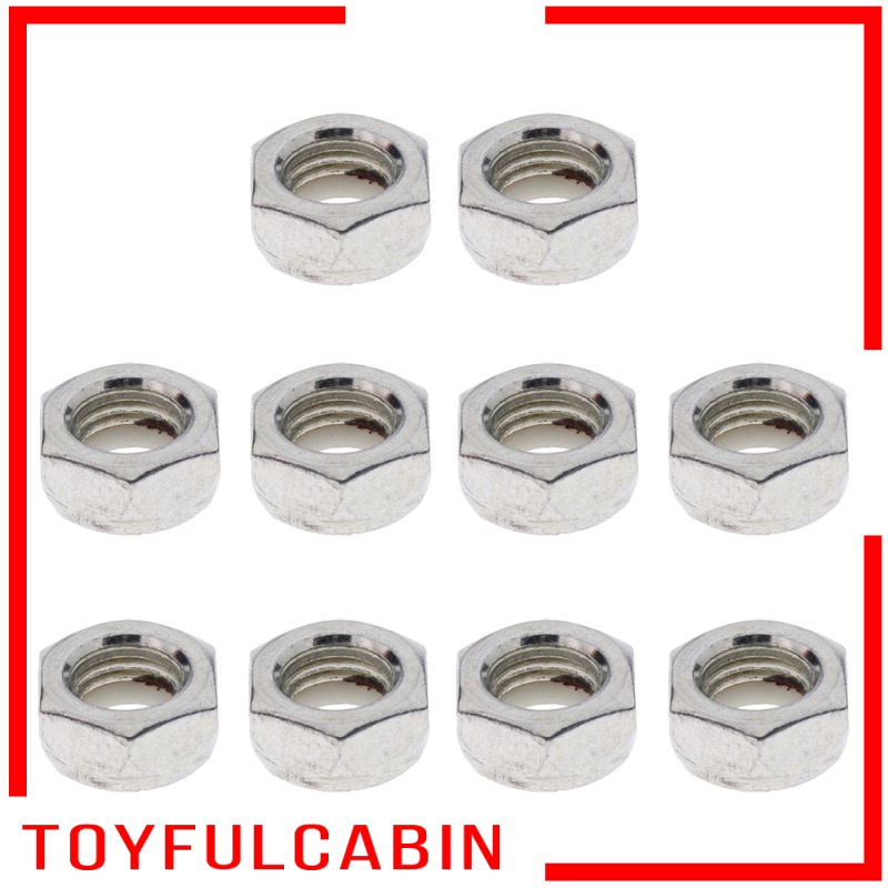 Set 10 Đai Ốc Gắn Trục Ván Trượt Đường Kính Trong 9mm