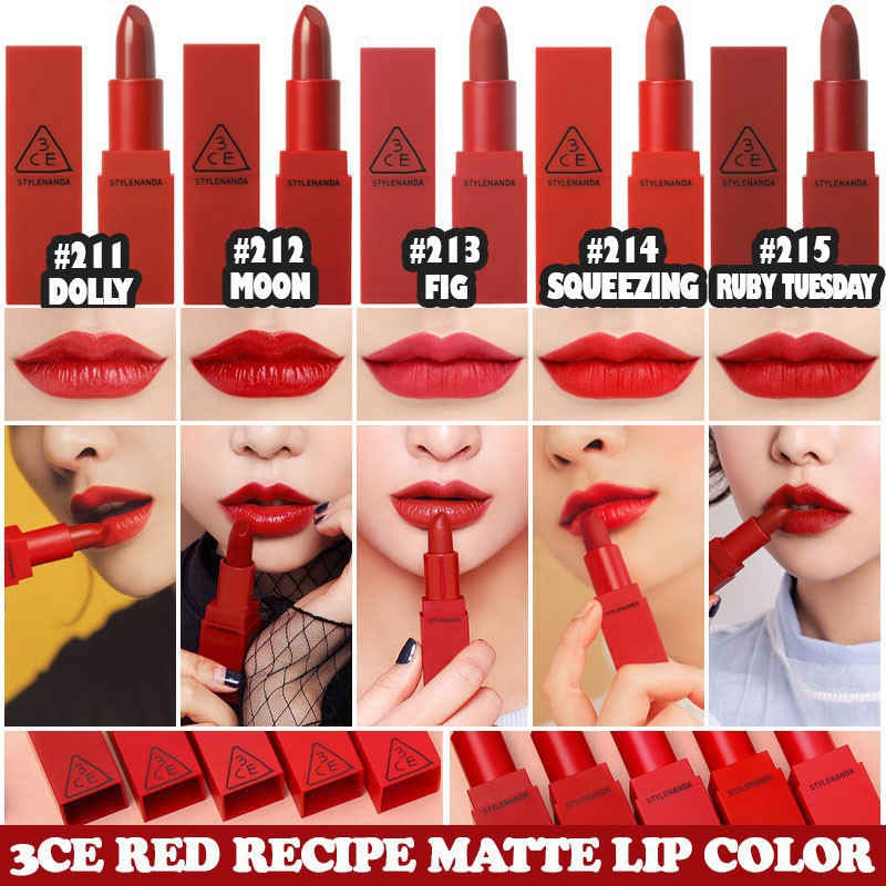 Son Lì 3CE Red Recipe Lip Color