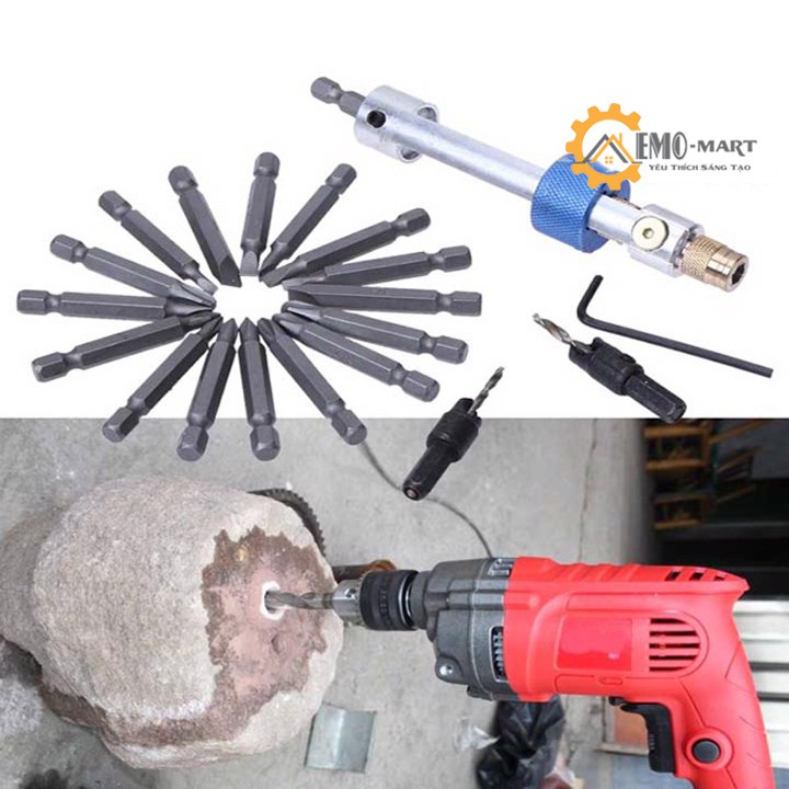 ⚡️𝐅𝐑𝐄𝐄 𝐒𝐇𝐈𝐏⚡️ Bộ dụng cụ khoan và bắt vít kết hợp ⚡️ Thép không rỉ - Đường kính trục 6.5mm