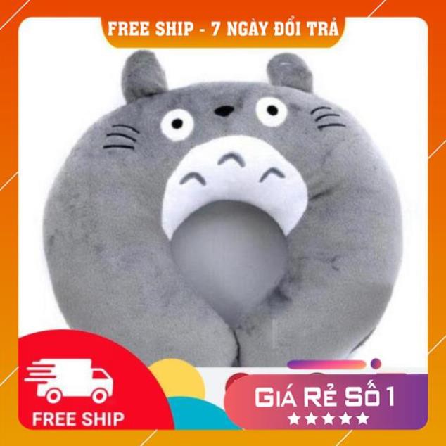 Gối kê cổ gối chữ U Totoro chất liệu vải nhung cao cấp