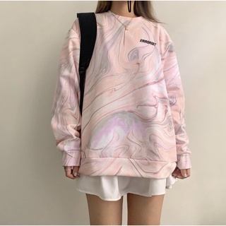Áo ERRORIST sweater màu loang hồng/ xanh