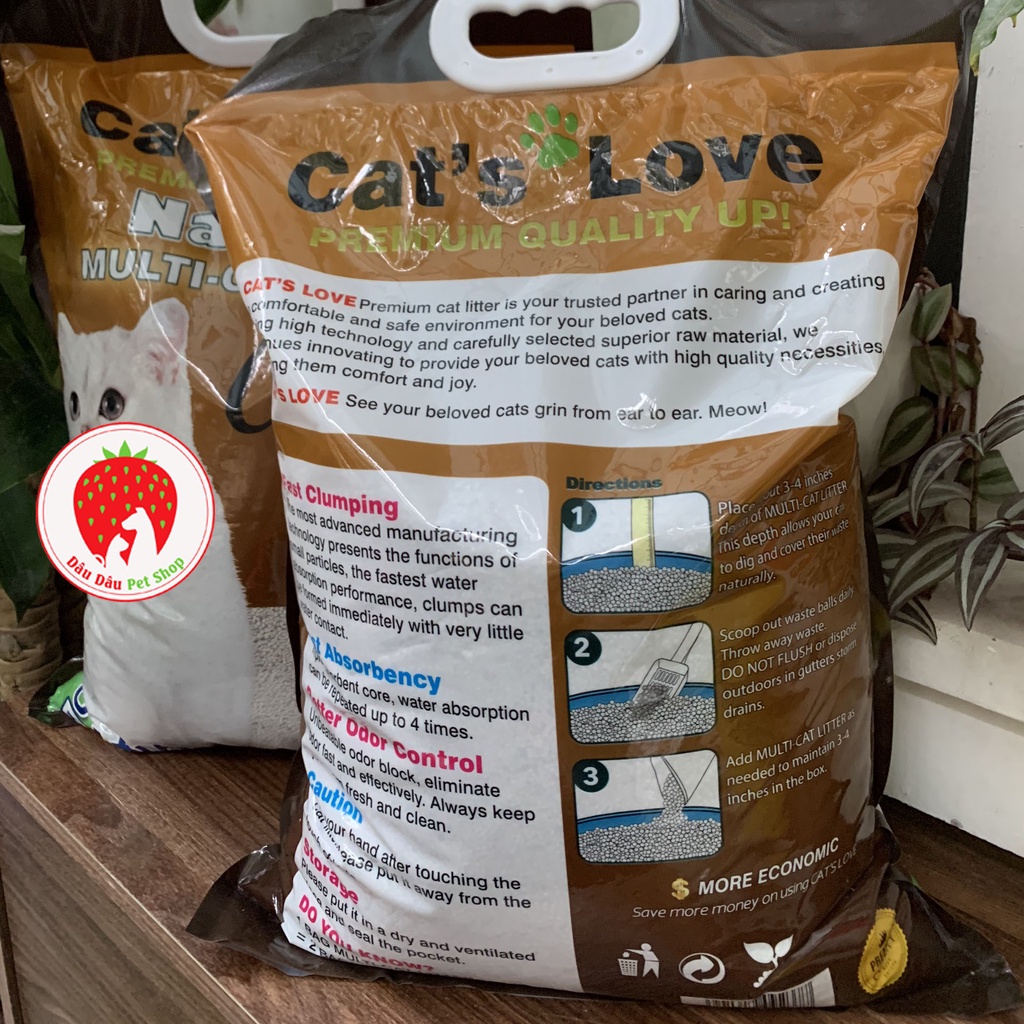 Cát vệ sinh cho mèo Cat's love 15L siêu rẻ siêu tiết kiệm