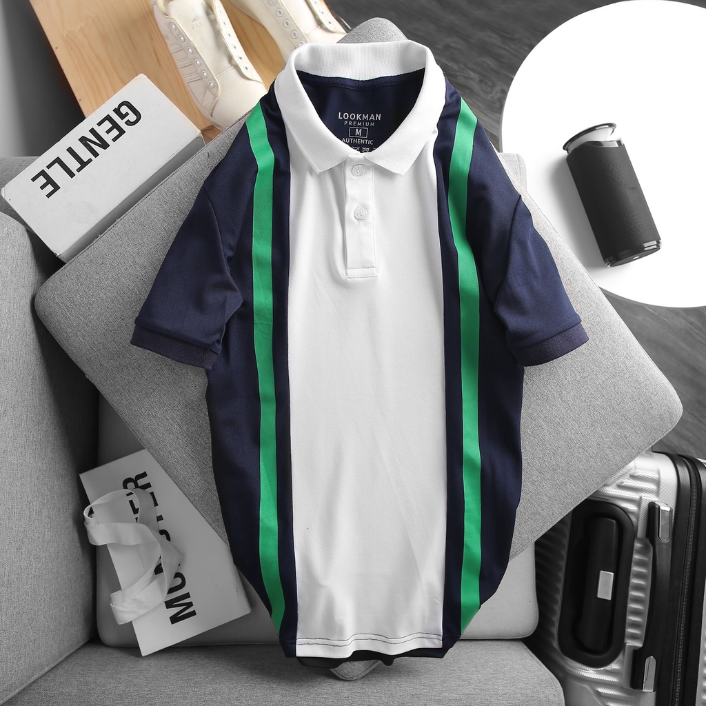 Áo Thun Có Cổ Áo Polo Nam Basic Form SlimFit Vải Cá Sấu Cotton Xuất Xịn Lookman M08 Carmy