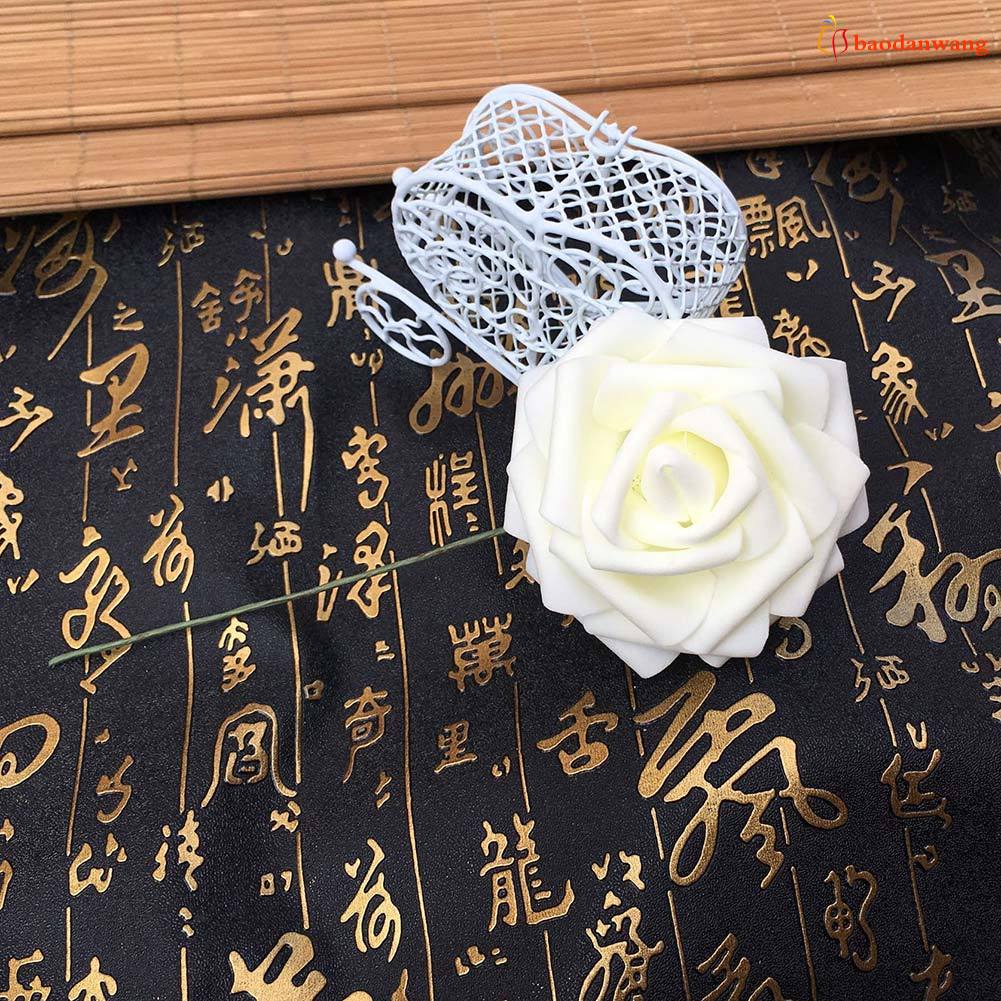 Set 10 hoa hồng giả trang trí tiệc cưới