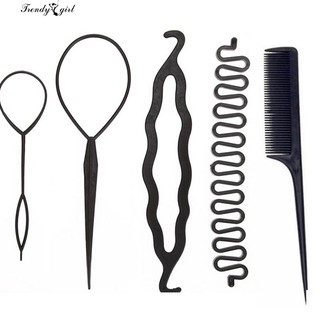 Set 5 dụng cụ thắt quấn tóc tiện dụng