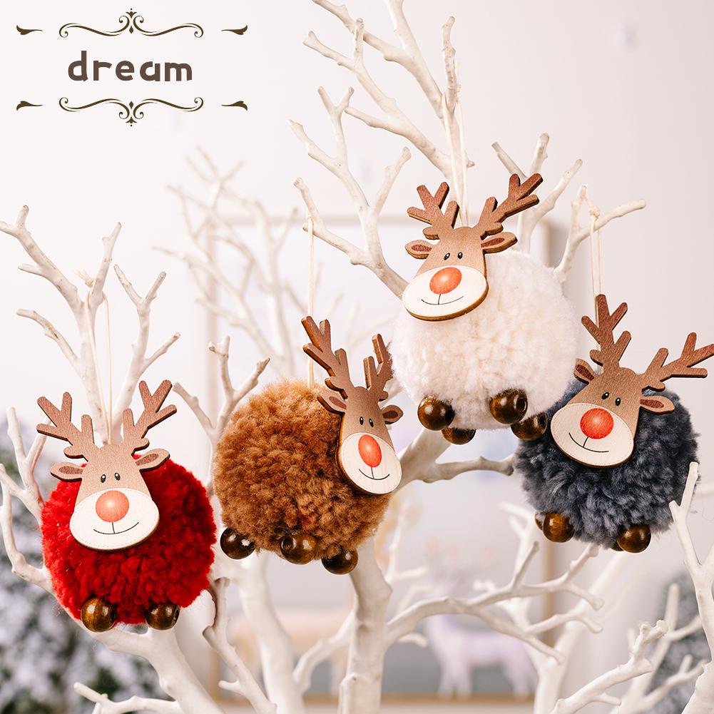 【DREAMLIFE】Christmas Doll White 1x Brown Christmas Is Coming Gray Red Families Pendant
