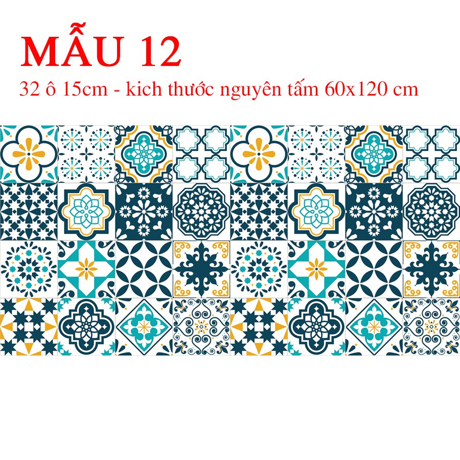 Mua 3 tặng 1 set decal gạch bông 60x120cm dán trang trí nhà cửa