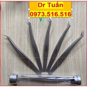 nhíp cong 45 độ( nhíp gắp classic) dụng cụ nối mi mr Tuấn.