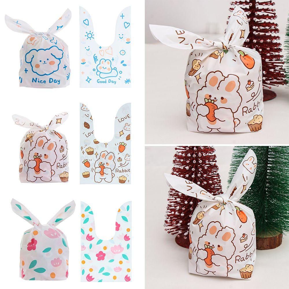 LET Set 50 Túi Đựng Bánh Quy Hình Thỏ Dễ Thương