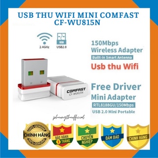 Usb thu wifi mini comfast cf-wu815n 150mbps không cần đĩa cài