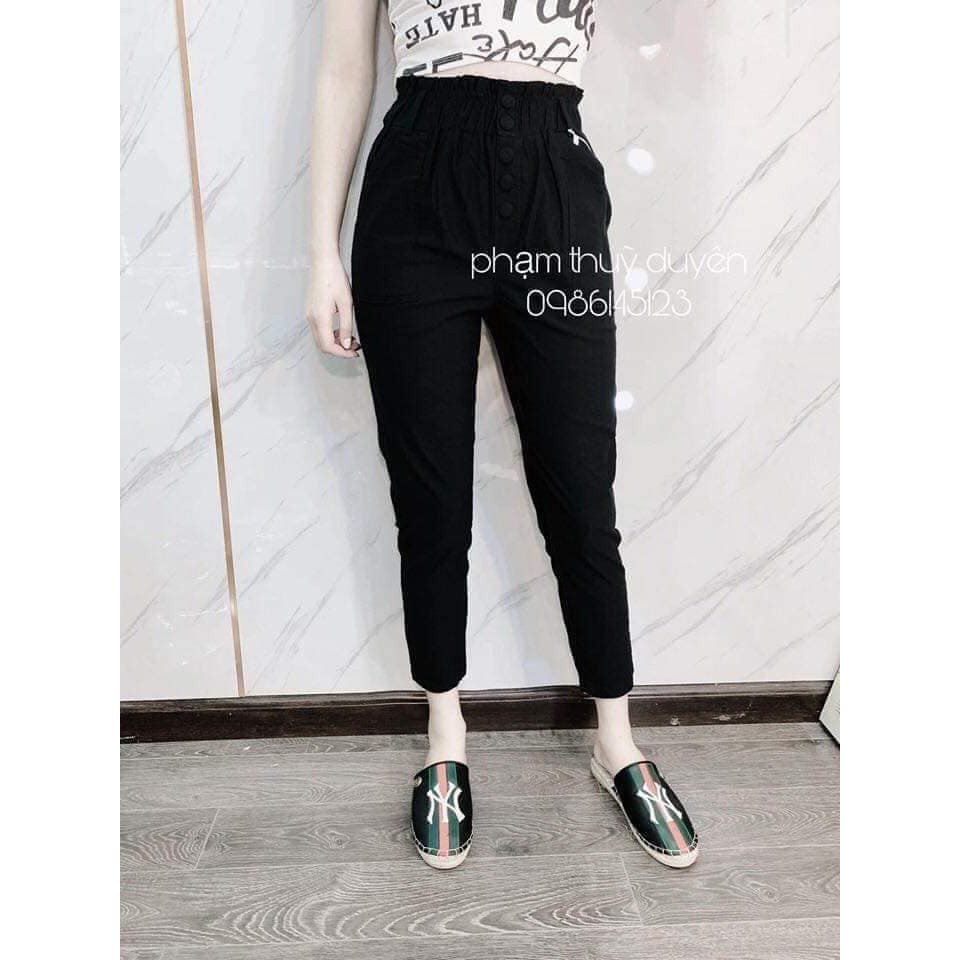 Quần Baggy Đũi Xước 5 Khuy Bọc Cho Nàng Cực Hot