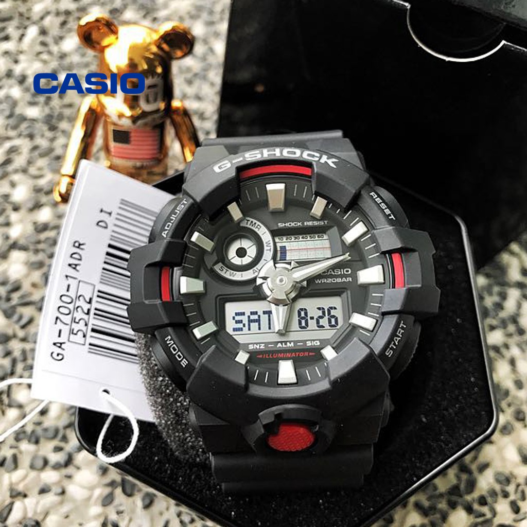 Đồng hồ nam CASIO G-Shock GA-700-1ADR chính hãng - Bảo hành 5 năm, Thay pin miễn phí