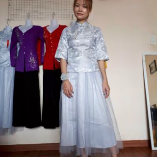 Sét đầm kiểu dáng sườn xám có hình thật