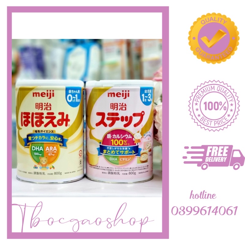 Sữa bột Meiji lon 800gr nội địa Nhật