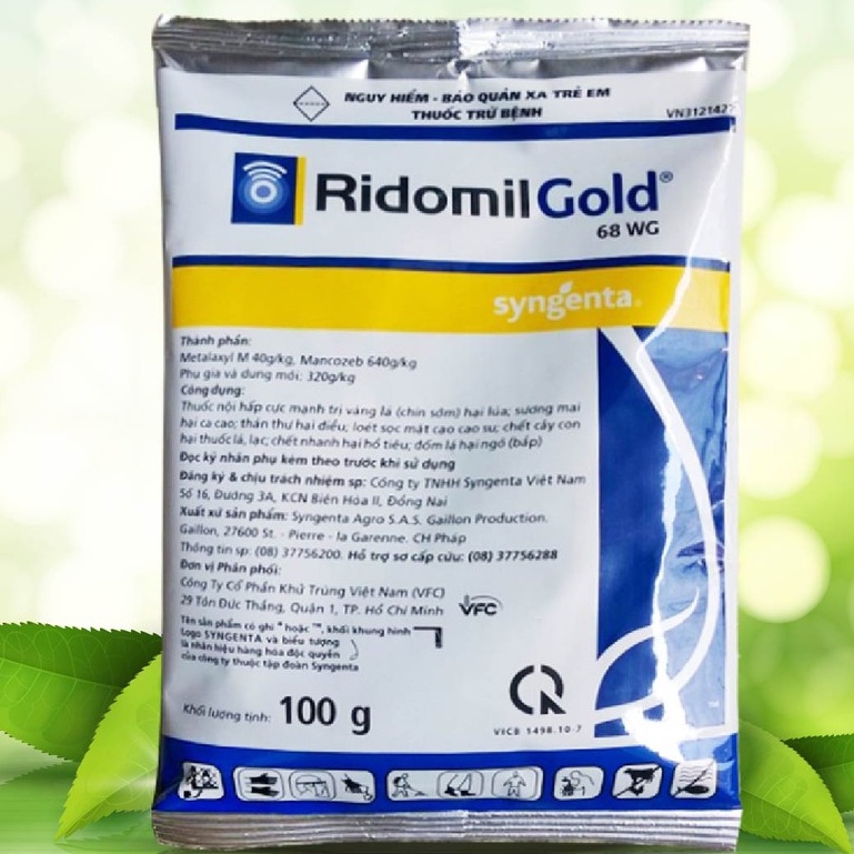 Thuốc Trừ Bệnh Cây Trồng Ridomil Gold