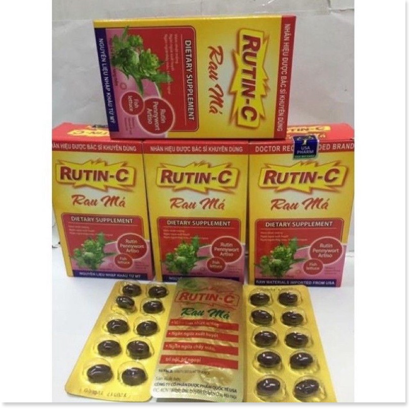 Rutin C Rau má hỗ trợ giảm chảy máu chân răng, nhiệt miệng, dãn tĩnh mạch,giúp nhuận tràng, sa búi trĩ