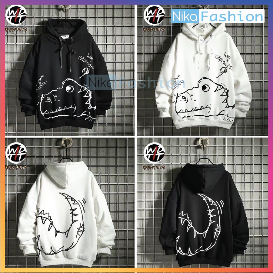 Nikafashion Áo Hoodie Nón Unisex Nam Nữ Chất Vải Nỉ Freesize 1 kích cỡ Form Dáng Rộng Dưới 65kg Mặc Đẹp K. L.O.N.G | BigBuy360 - bigbuy360.vn