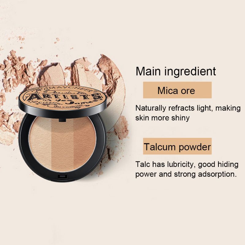 [Hàng mới về] Hộp phấn tạo khối 3 màu cho gương mặt thon gọn tự nhiên | BigBuy360 - bigbuy360.vn