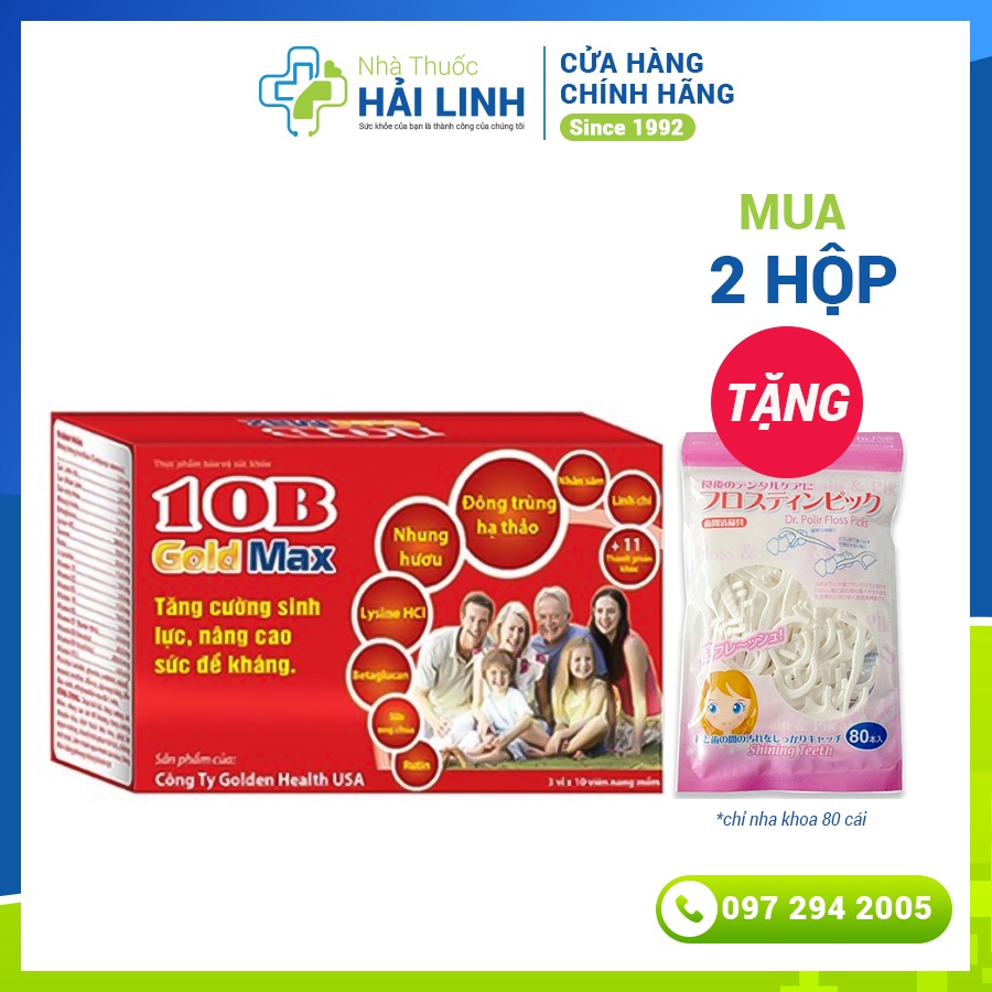 [CHÍNH HÃNG] 10B GOLD MAX - Tăng sức đề kháng, bồi bổ cơ thể