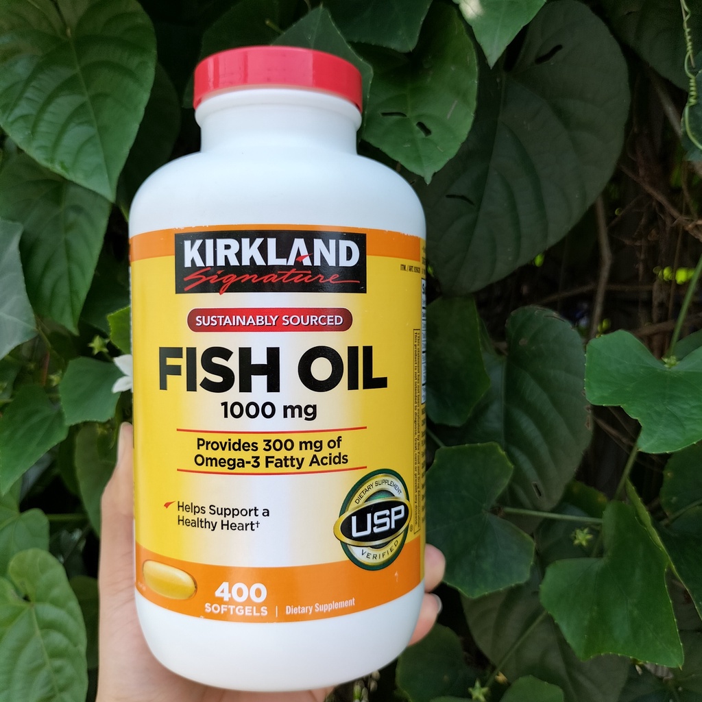 VIÊN UỐNG DẦU CÁ MỸ FISH OIL 1000MG KIRKLAND SIGNATURE (400 VIÊN)/ HÀNG MỸ 100% CHÍNH HÃNG - DATE 2024
