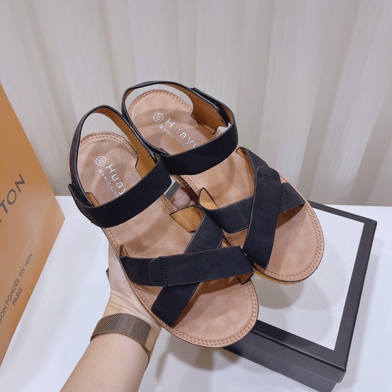 Sandal nữ quai chéo đế dẻo em chân ( có vídeo)