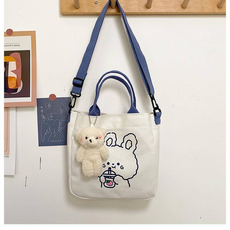 Túi Xách Đeo Vai Vải Canvas Mềm Mại Phong Cách Nhật Bản 001#