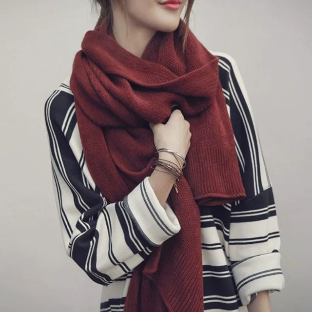 Khăn len ulzzang cashmere mềm mịn dài siêu ấm