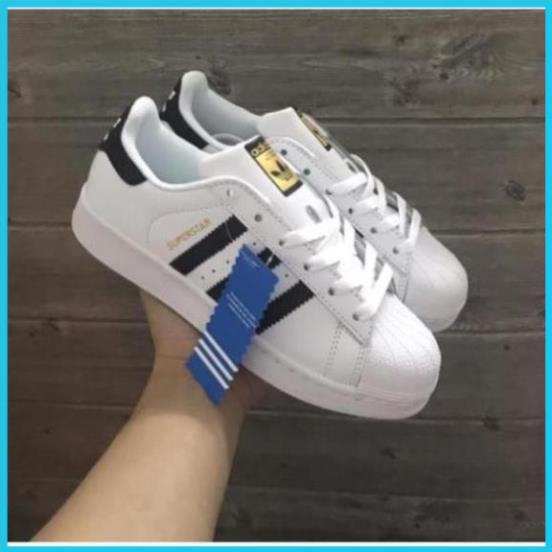 🐱 Giày Thể Thao Sneaker Nam Nữ Trắng 𝑨𝒅𝒊𝒅𝒂𝒔 𝑺𝒖𝒑𝒆𝒓𝒔𝒕𝒂𝒓 𝑴𝒖̃𝒊 𝑺𝒐̀ - Giày Das Sò Full Bill Box