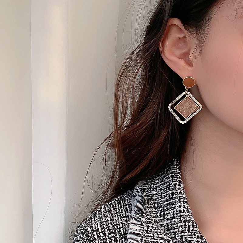 Bông tai mạ bạc phong cách retro Hàn Quốc 2023