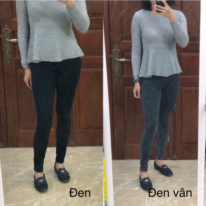 [Bigsize đến 75kg] Quần Legging Nữ Cotton Đen Co Giãn Tốt Hàng Xuất Xịn
